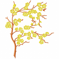 Flowers And Tree Embroidery Design 1 Flowers And Tree Embroidery Design 1
